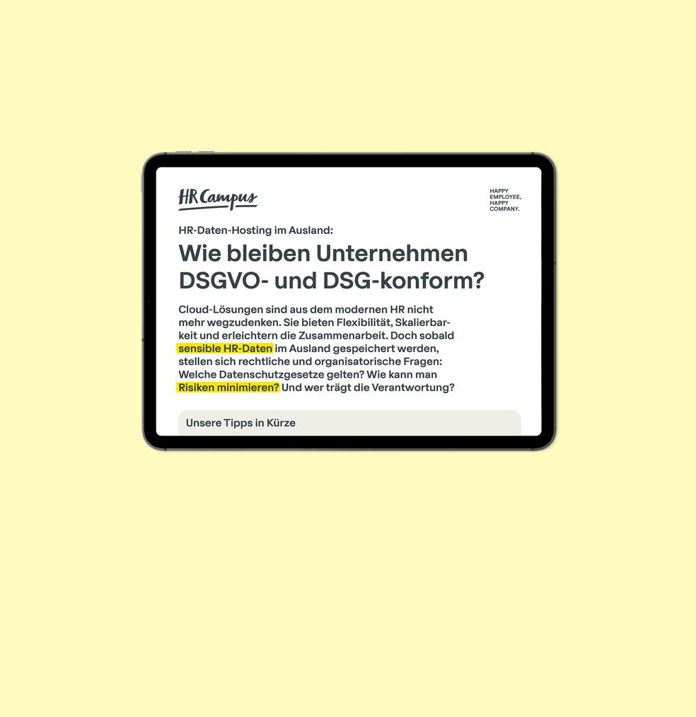 Bild von HR-Daten-Hosting im Ausland: was Unternehmen beachten müssen