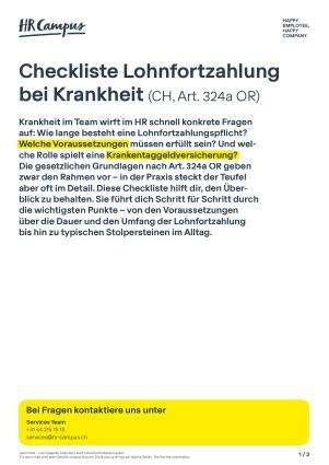 Checkliste: Lohnfortzahlung bei Krankheit
