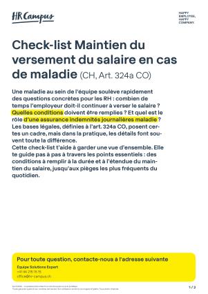 Liste de contrôle