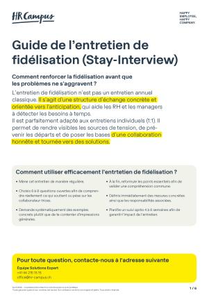 La fidélisation des collaborateur-trices en bref