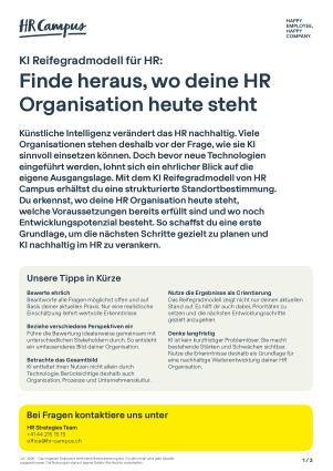 Wie ready ist dein HR für KI?